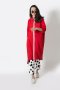 เดรสปกเชิ๊ตทรงโอเวอร์ไซส์ Oversized Double Collar Shirt Dress (Red Linen)