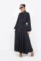NAVY POLKA DOT BALLOON SLEEVE SHIRT & MAXI SKIRT เสื้อเชิ๊ตเล็ก ทรงแขนบอลลูนพองใหญ่ เข้าชุดกับกระโปรงแม็กซี่ บานสุดๆ ลายดอทกรมท่า