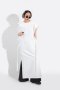 OFF WHITE SOFT STRUCTURED SHOULDER MAXI DRESS   - มินิมอลแม็กซี่เดรสีออฟไวท์ โครงสร้างไหล่สองชั้นแบบ double layered