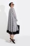 LOOSE FIT CHIFFON MIDI DRESS with FLORAL EMBROIDERY - เดรสทรงหลวม ผ้าชีฟองปักลายดอกไม้ แขนบอลลูน กระโปรงระบาย 2 ชั้น