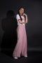 DUCHESS PINK SOFT STRUCTURED SHOULDER MAXI DRESS   - มินิมอลแม็กซี่เดรสีชมพูพาสเทล โครงสร้างไหล่สองชั้นแบบ double layered