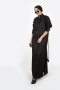 BLACK LINEN with CRYSTAL BUTTONS  MAXI DRESS - ชุดแม็กซี่เดรสลินิน สีดำ ตกแต่งกระดุมคริสตัล งานดีไซน์พรีเมียม