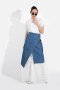 EDGE CUT DENIM SKIRT กระโปรงเดนิมทรงป้าย กระโปรงยีนส์ทรงเท่