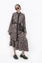 เดรสยาวคอปีน ทรงป้าย ชายระบายเฉลียง ลายพิมพ์ดอกไม้ - ORIENTAL BREEZE WRAP DRESS (BLOSSOM FLOWER)