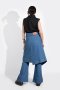 EDGE CUT DENIM SKIRT กระโปรงเดนิมทรงป้าย กระโปรงยีนส์ทรงเท่