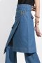 EDGE CUT DENIM SKIRT กระโปรงเดนิมทรงป้าย กระโปรงยีนส์ทรงเท่