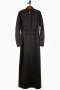 BLACK LINEN with CRYSTAL BUTTONS  MAXI DRESS - ชุดแม็กซี่เดรสลินิน สีดำ ตกแต่งกระดุมคริสตัล งานดีไซน์พรีเมียม