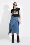 EDGE CUT DENIM SKIRT กระโปรงเดนิมทรงป้าย กระโปรงยีนส์ทรงเท่