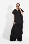 BLACK SOFT STRUCTURED SHOULDER MAXI DRESS   - มินิมอลแม็กซี่เดรสสีดำ โครงสร้างไหล่สองชั้นแบบ double layered