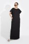 BLACK SOFT STRUCTURED SHOULDER MAXI DRESS   - มินิมอลแม็กซี่เดรสสีดำ โครงสร้างไหล่สองชั้นแบบ double layered