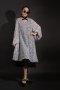 LOOSE FIT CHIFFON MIDI DRESS with FLORAL EMBROIDERY - เดรสทรงหลวม ผ้าชีฟองปักลายดอกไม้ แขนบอลลูน กระโปรงระบาย 2 ชั้น