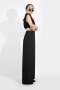 BLACK SOFT STRUCTURED SHOULDER MAXI DRESS   - มินิมอลแม็กซี่เดรสสีดำ โครงสร้างไหล่สองชั้นแบบ double layered