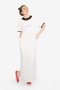 Move On Basic Poket Dress by WLS (White & Red)