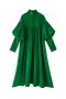 Silk Satin Midi Dress เดรสผ้าซิลค์ซาติน เนื้อสวย ทรงแขนพองเก๋ งานพรีเมียม
