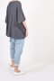 สตรีทแฟชั่น เสื้อ oversized  ผ้ายืดสีเทา by WLS