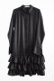 สตรีทแฟชั่น Oversized Black  Ruffle Dress by WLS