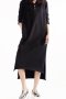 สตรีทแฟชั่น  Basic Black Hoodie Maxi Dress by WLS