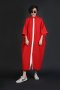 Absolute Oversized Shirt Dress (Red & Plain)  by WLS  