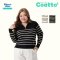 [Coatto.bkk] Striped sweater with zip เสื้อไหมพรมเนื้อผ้าหนานิ่มปกซิป สาวอวบใส่ได้ (S65)