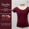 C155C/F Janessa Short Sleeve Leotard in Cotton DARK BURGUNDY