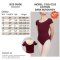 C155C/F Janessa Short Sleeve Leotard in Cotton DARK BURGUNDY