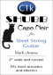 Shubb Capo Noir for Steel String Guitar - C1K Black chrome