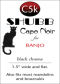 Shubb Capo for Banjo, mandolin, or bouzouki - C5K Black