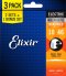 Elixir 3-Pack Electric Srings Nanoweb Light 10-46