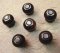 Rosewood Bridge Pins with Pearl Dot & Brass ring, 5.2-5.4 mm