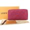 กระเป๋าสตางค์ LV zippy empreinte red