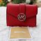 MICHAEL KORS Carmen Medium Flap Billfold Wallet Bright Red