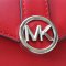 MICHAEL KORS Carmen Medium Flap Billfold Wallet Bright Red