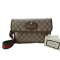 GG Supreme Monogram Neo Vintage Web Belt Bag Brown