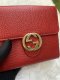 Gucci Interlocking G Wallet In Leather With Gold-Tone