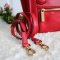 MICHAEL KORS Red Leather Collette Messenger Bag