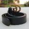 GUCCI BELT BLACK LEATHER GHW