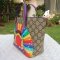 GUCCI GG Supreme Monogram Childrens Rainbow Birds Tote