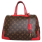 Louis Vuitton Coquelicot Leather and Monogram Canvas Retiro NM