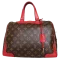 Louis Vuitton Coquelicot Leather and Monogram Canvas Retiro NM