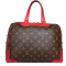 Louis Vuitton Coquelicot Leather and Monogram Canvas Retiro NM