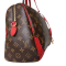 Louis Vuitton Coquelicot Leather and Monogram Canvas Retiro NM