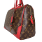 Louis Vuitton Coquelicot Leather and Monogram Canvas Retiro NM