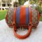Gucci Orange/beige Gg Canvas Medium Vintage