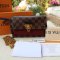 LOUIS VUITTON Damier Ebene Vavin Chain Wallet Red