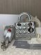 Lady Dior Iridescent Silver Small Bag with ABCDior Strap