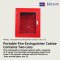 Portable Fire Extinguisher Cabine Contains Two cans  NIPPON  Locking Lid and Glass Door.