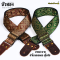 บัวทอง สายสะพายกีตาร์ ลายผ้าไหมสุโขทัย ยกดอก Strap หนังวัวแท้