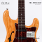 Cole Clark | Hollow Baby HSS - True Balance Pickups - Natural - Tortoise Shell scratach plate (SN : 2606257)