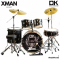 กลองชุด DK Drum Kingdom รุ่น X-MAN Series สี Black Blast  พร้อมขาสแตนด์ และ พร้อม ฉาบ Vansir รุ่น PRC 4 ใบ Hi-HAT 14  Crash 16  Ride 20 ครบชุด