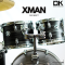 กลองชุด DK Drum Kingdom รุ่น X-MAN Series สี Black Blast  พร้อมขาสแตนด์ และ พร้อม ฉาบ Vansir รุ่น PRC 4 ใบ Hi-HAT 14  Crash 16  Ride 20 ครบชุด